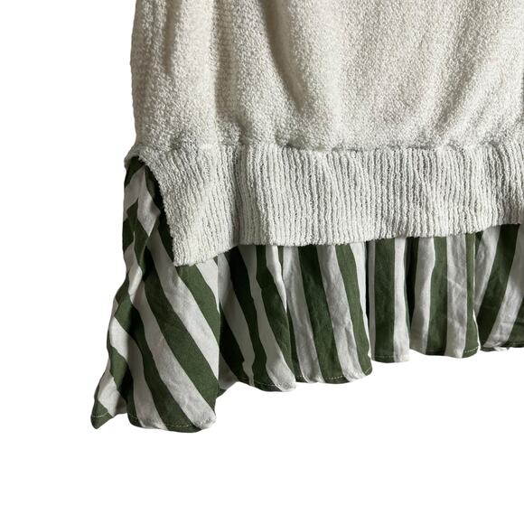 En Saison CeCe Sleeveless Knit Striped Hem Mixed Media Crewneck Top Size Large - Picture 11 of 14